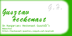 gusztav heckenast business card